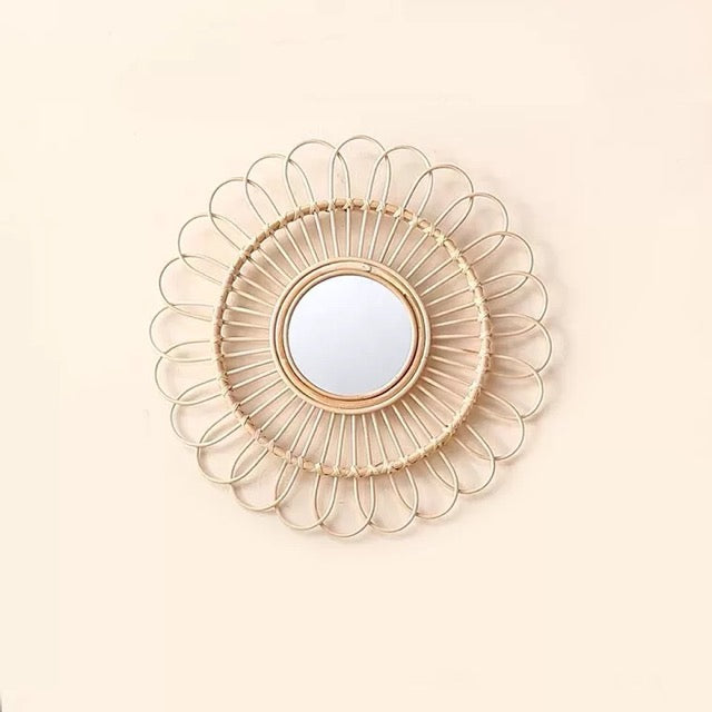 sunflower wood mirror