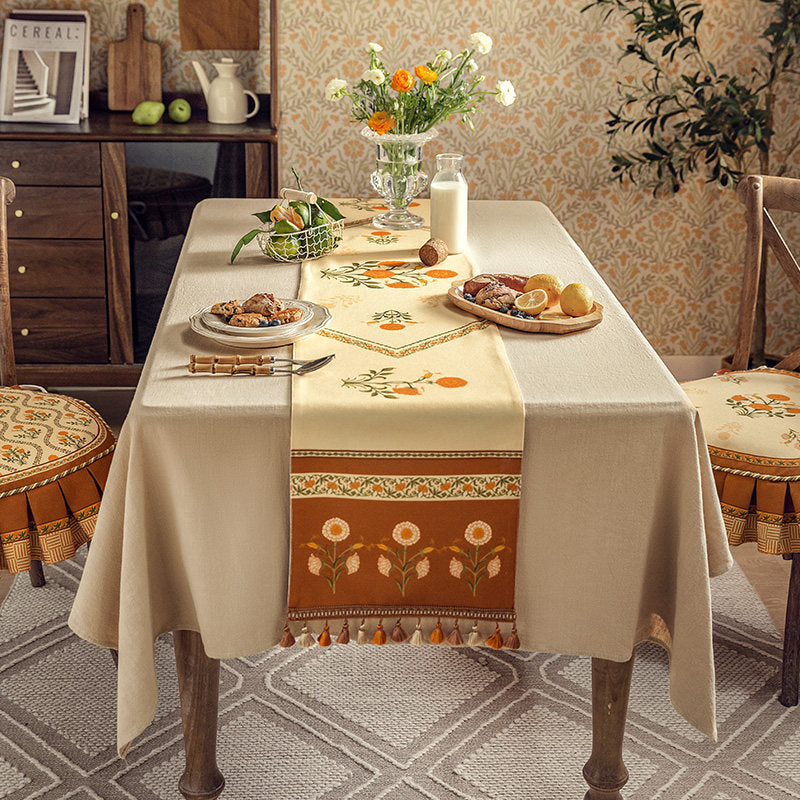 orange margarita table runner