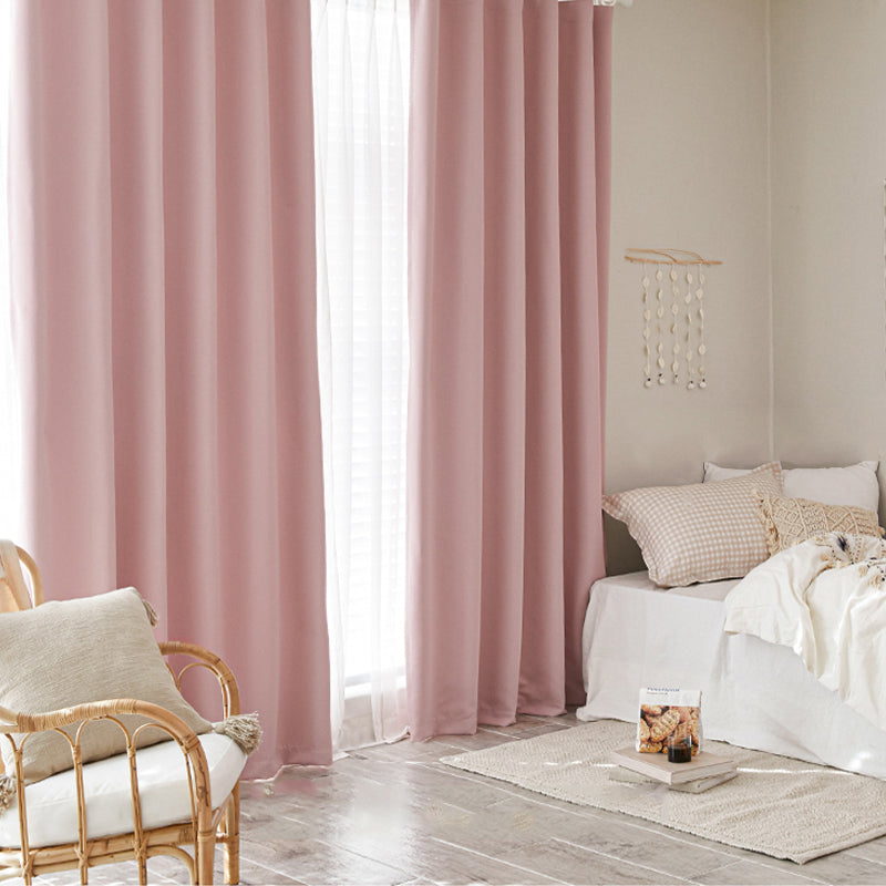 simple pink curtain