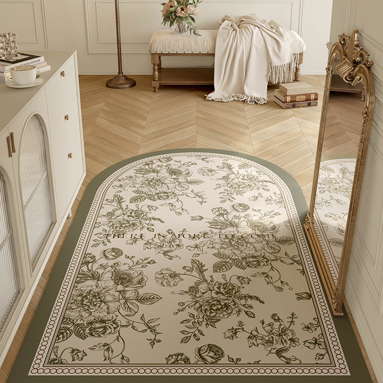 glorious green shadow flower door mat