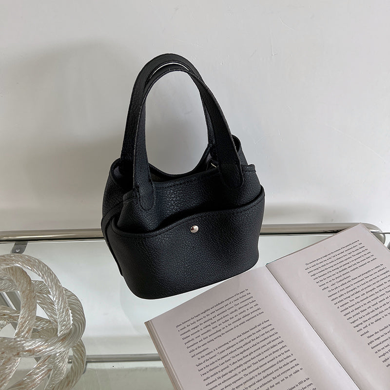 3color autumn mini leather bag