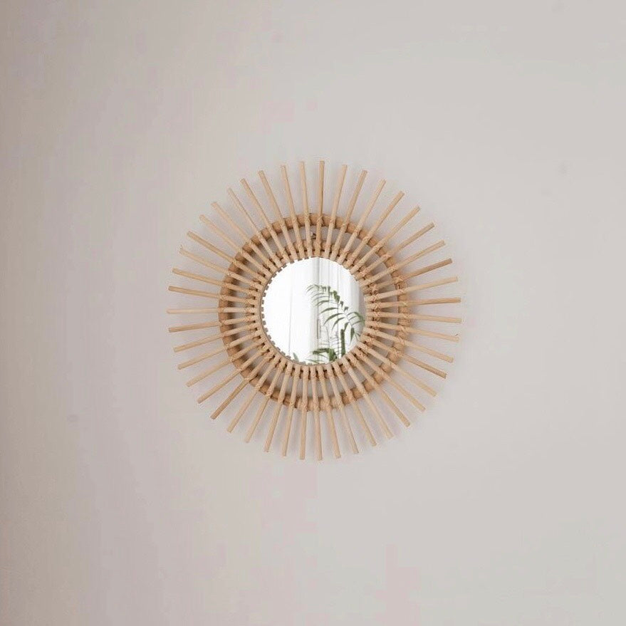 sunny wood mirror
