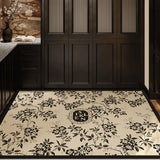 4design monotone floral door mat