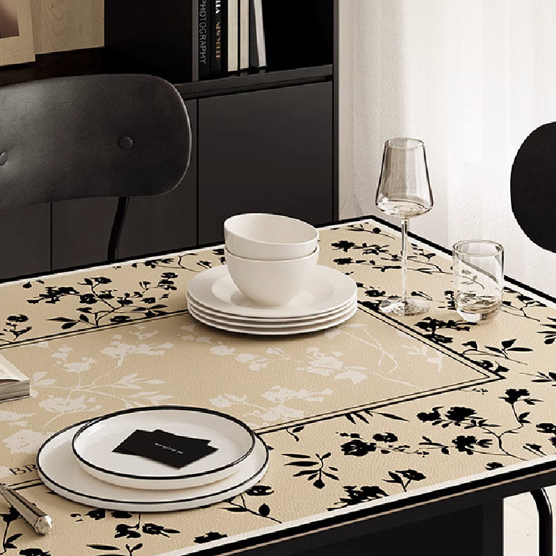 black moon light square table mat
