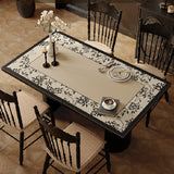 monotone floral table mat