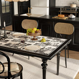 black frill elegance table mat