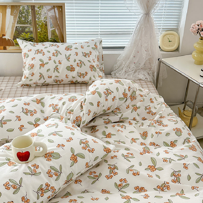 5design flower girly cotton bedlinen set