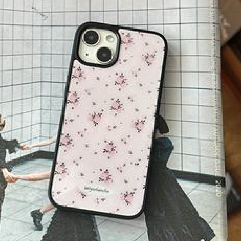 girly floral pink iphone case