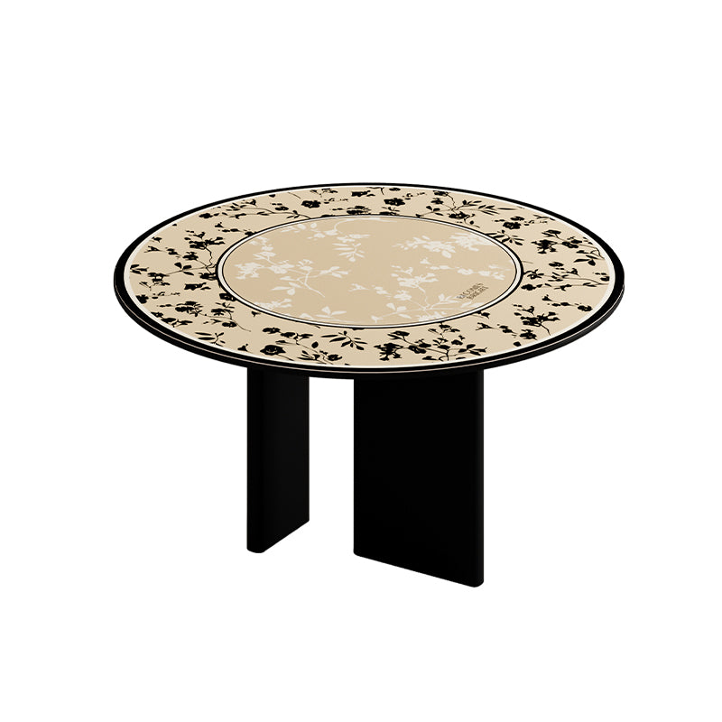 black moon light round table mat