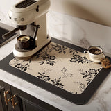 2design monotone floral sink mat
