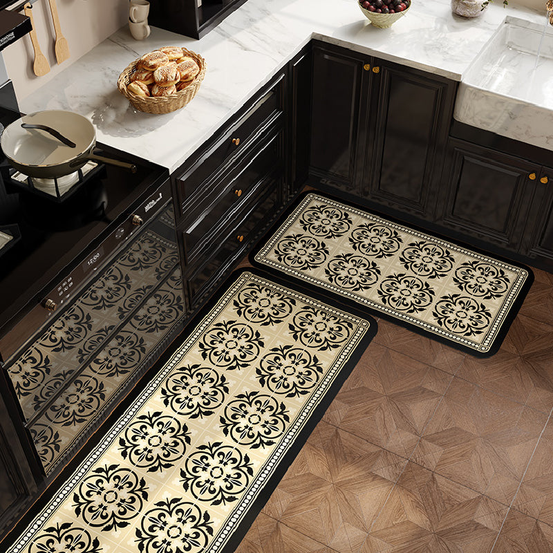 4design black morocco tile kitchen mat