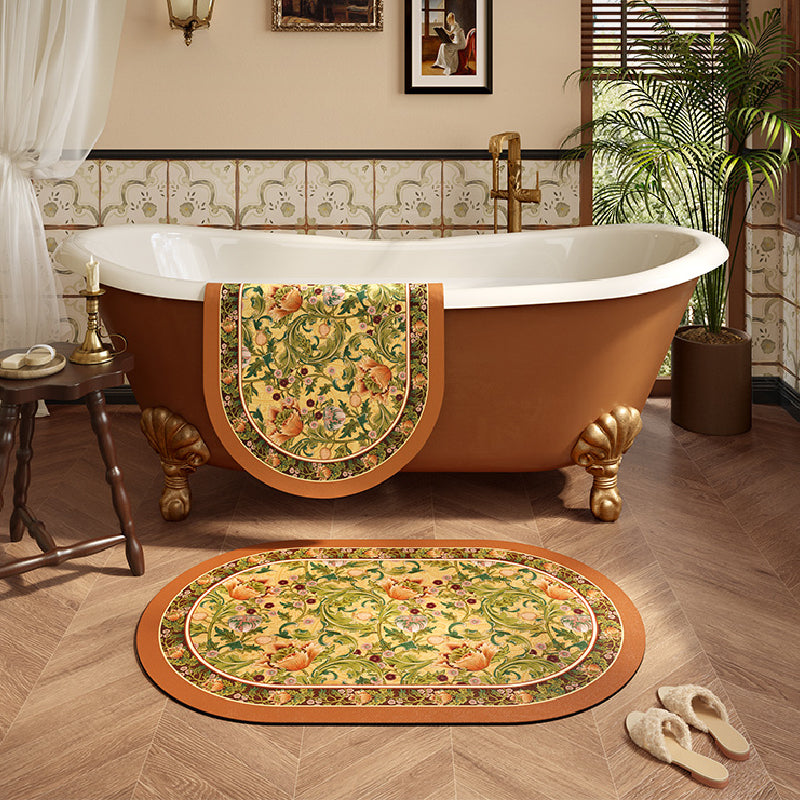 American retro elegant bath mat