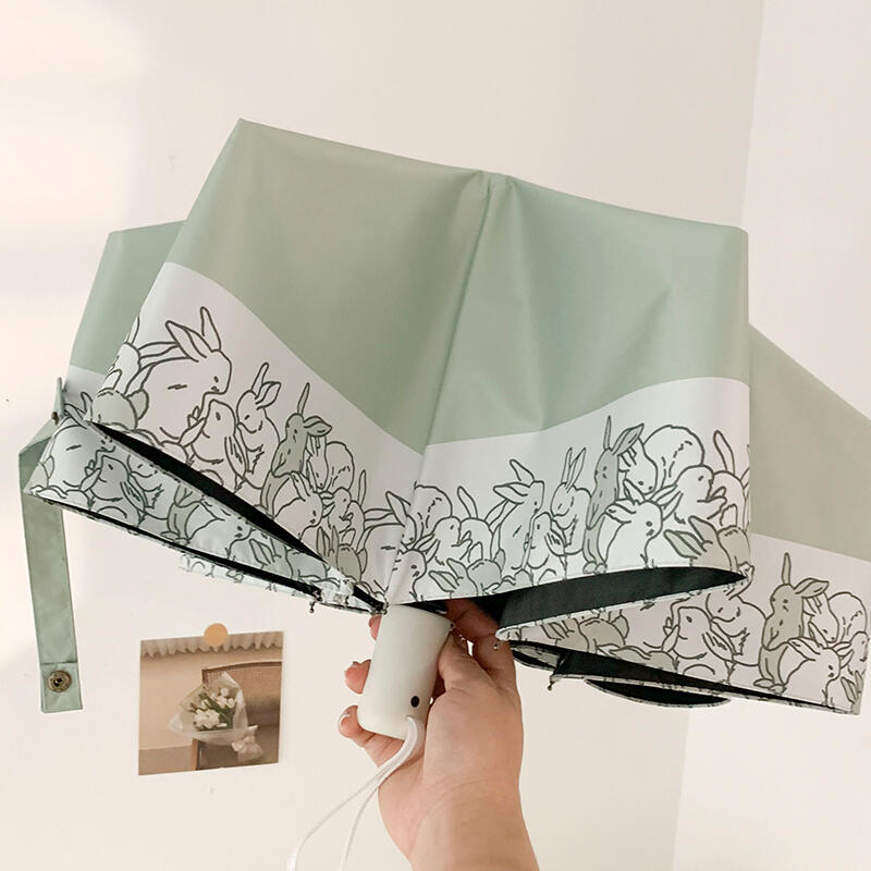 3type green flower uv parasol