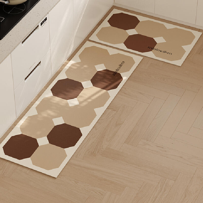square minimalism brick kitchen mat