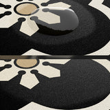 4design black morocco tile kitchen mat
