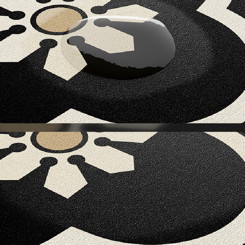 4design black morocco tile kitchen mat