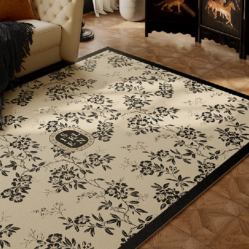 4design monotone floral door mat