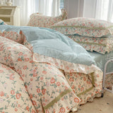 23design flower two-tone frill bedlinen set
