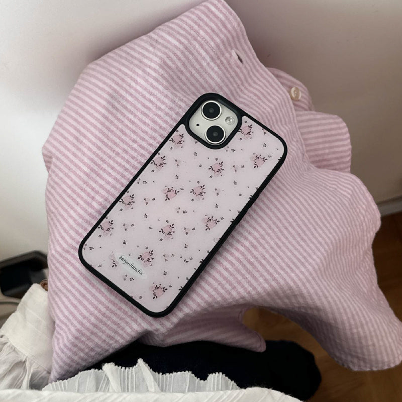 girly floral pink iphone case