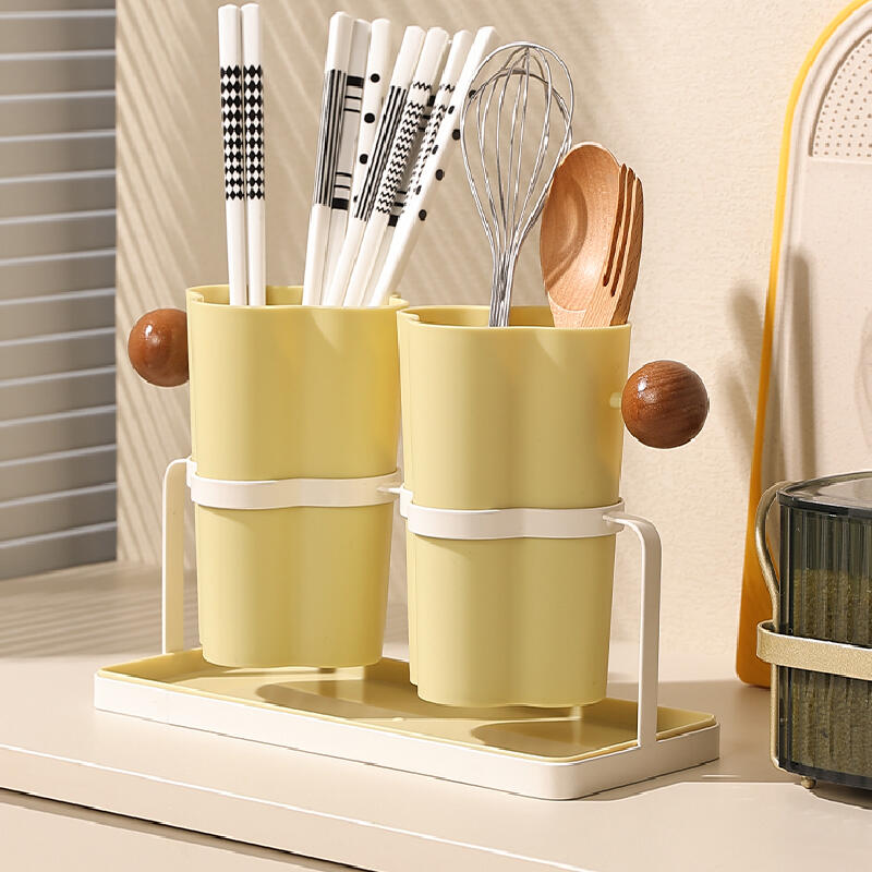 3color natural simple cutlery stand drainer
