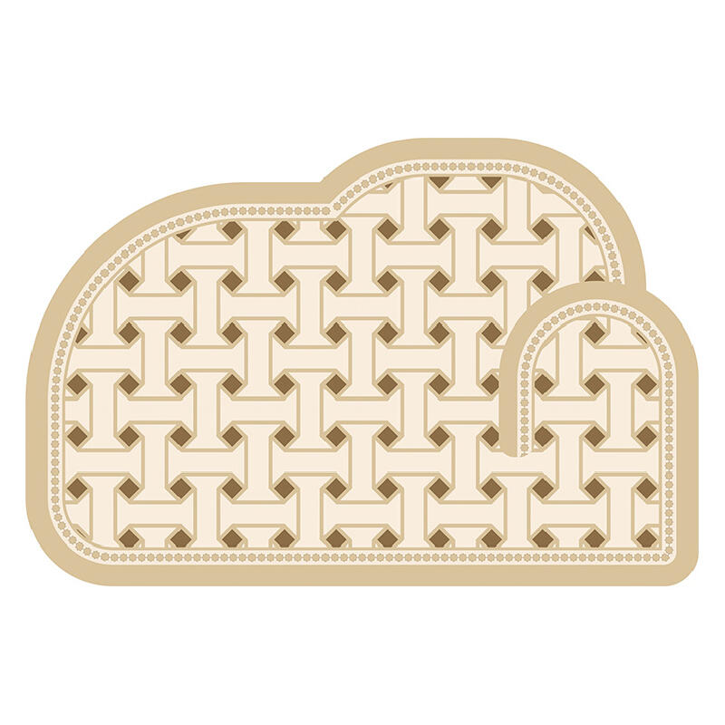 french style tile bath mat