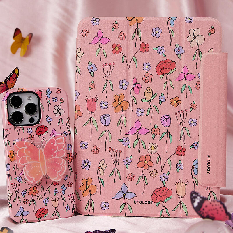 pink poo butterfly iPad case