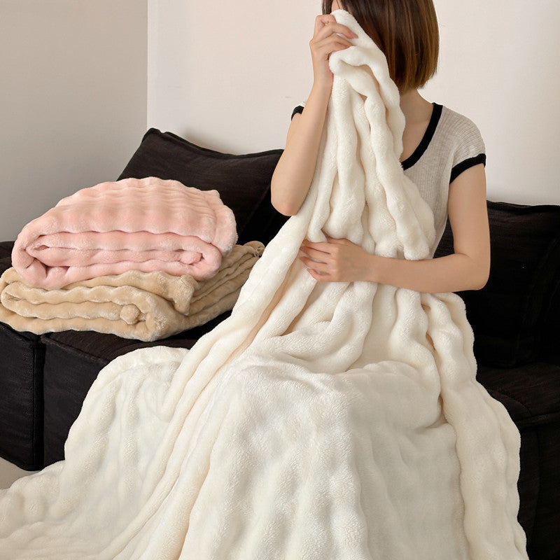 7color marshmallow fur blanket