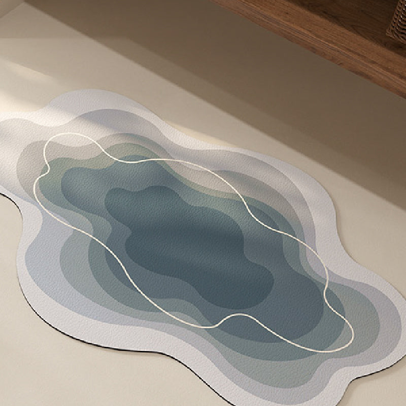 3color nuance wave bath mat