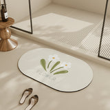 2design casual flower girly bath mat