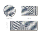 4design stripe bathroom coaster