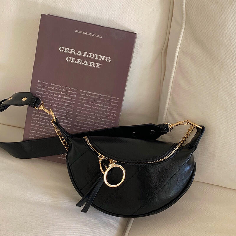 elegant black leather bag
