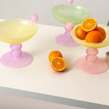 3color pastel bicolor glass fruits tray