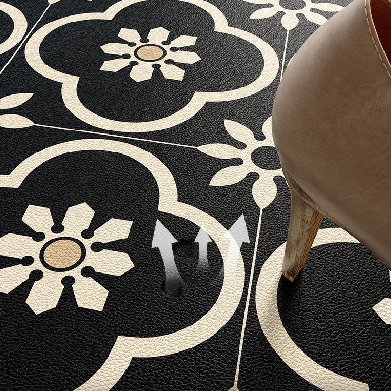 2design black morocco tile door mat