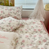 5design flower girly cotton bedlinen set