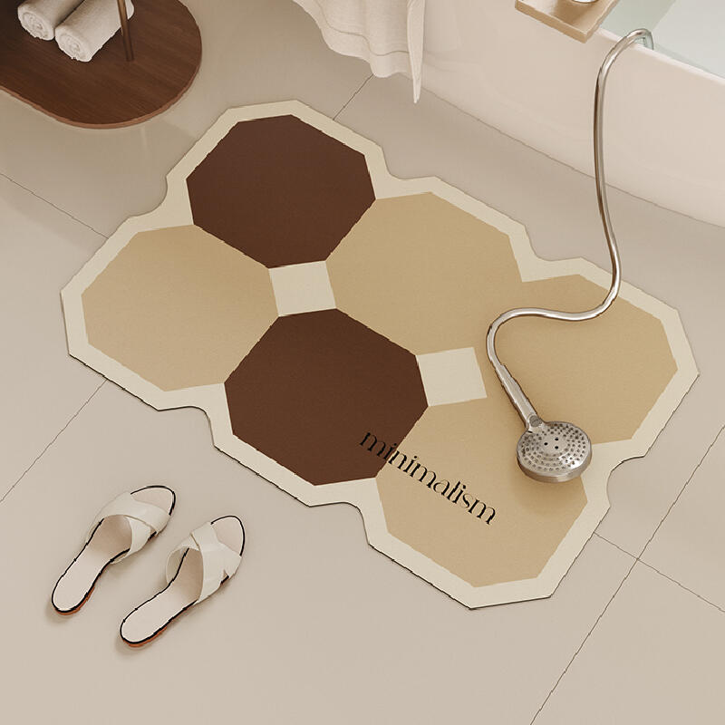 square minimalism brick bath mat