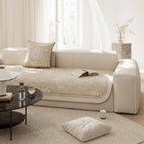 beige elegance logo sofa cover