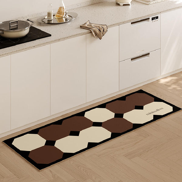 square minimalism brick kitchen mat