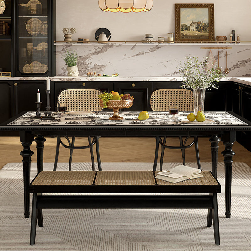 black frill elegance table mat