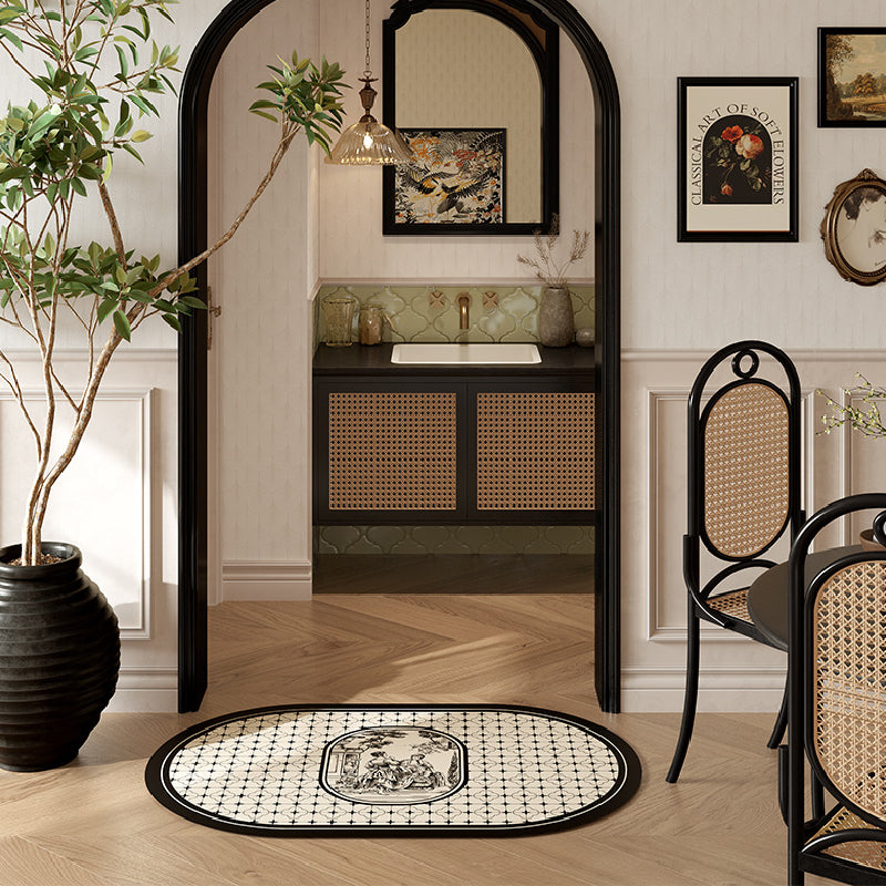 2design black frill elegance bath mat