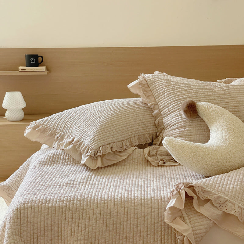 4color natural quilting quilt & pillow sheets set