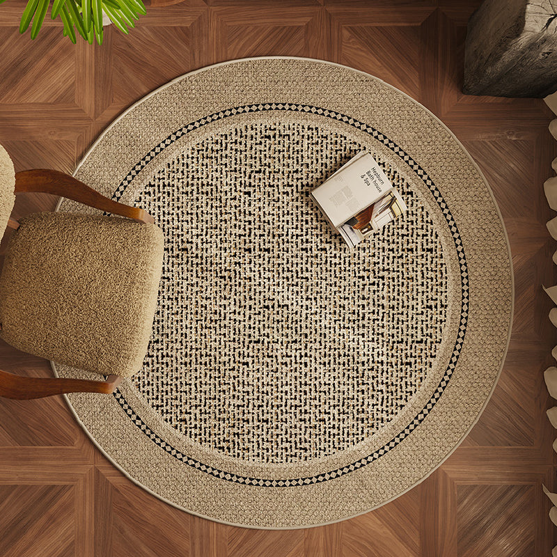 10design simple natural round carpet