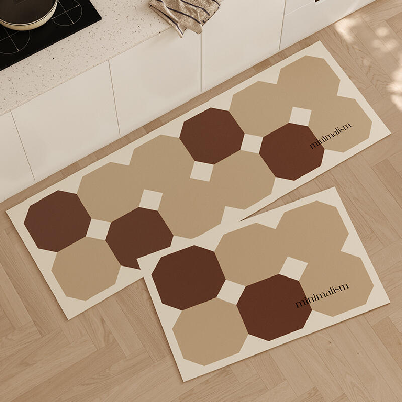square minimalism brick kitchen mat