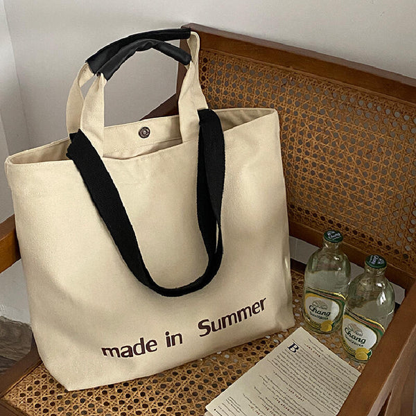 made in summer tote bag