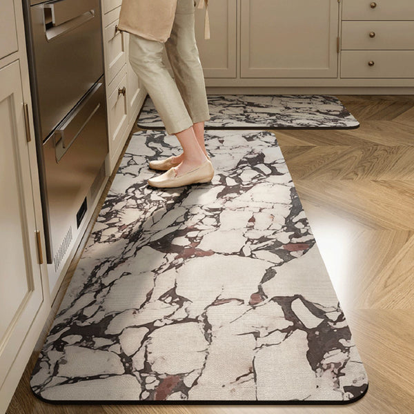 3design elegance marble kitchen mat