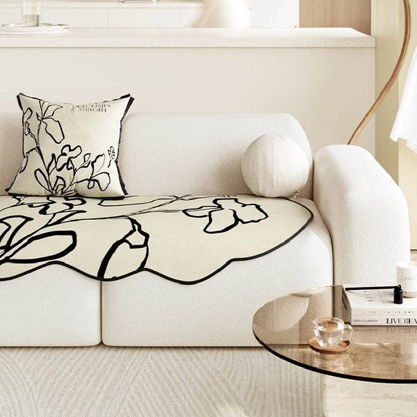becomes bright nile flower sofa cover
