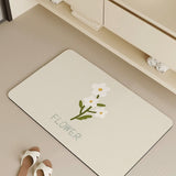 2design casual flower girly bath mat