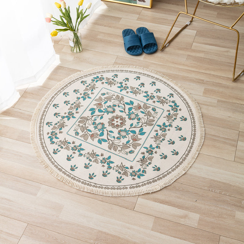 10design ethnic light elegant round carpet