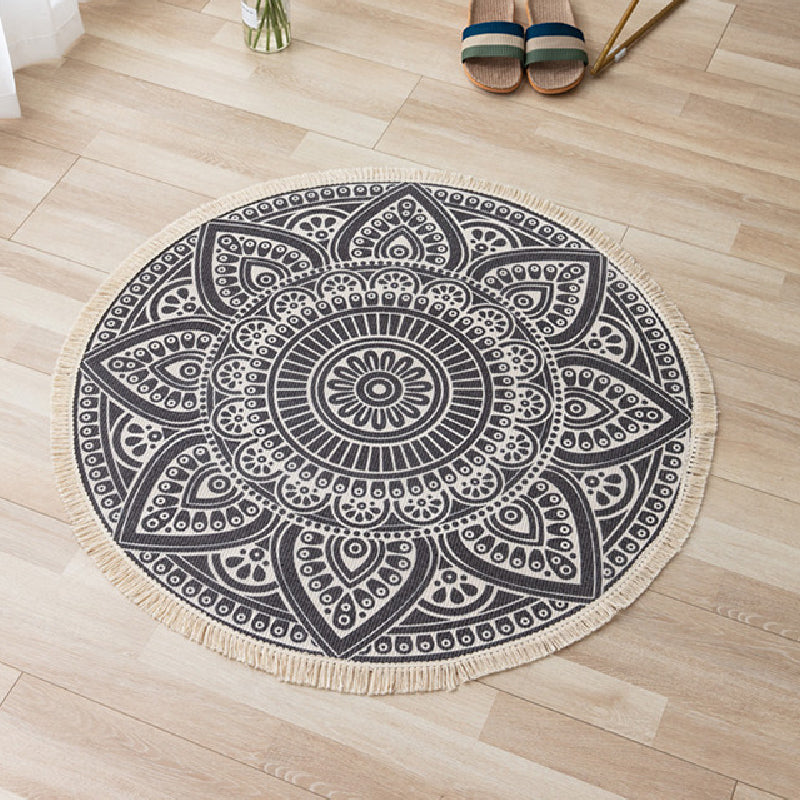 10design ethnic elegant round carpet