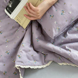 8design natural floral summer quilt