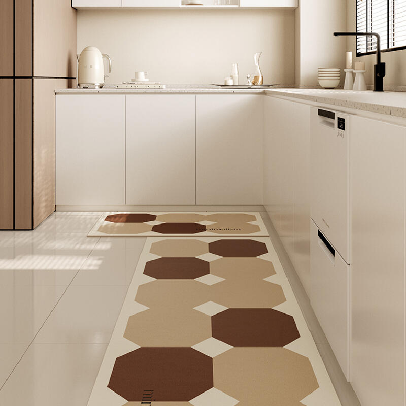 square minimalism brick kitchen mat